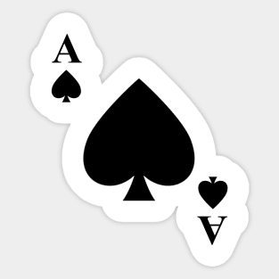 Ace of Spades Playing Card Halloween Costume Sticker